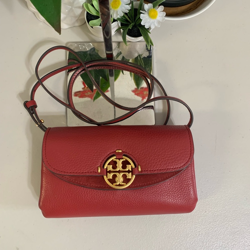 💕👜 TORY BURCH Crossbody Red Leather Bag - Picture 14 of 14